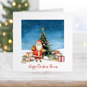Biglietto di Natale per bambini, biglietto di Natale per nipoti, biglietto per nipote e nipote, biglietto di Natale per bambini, biglietto di Babbo Natale, biglietto di Babbo Natale