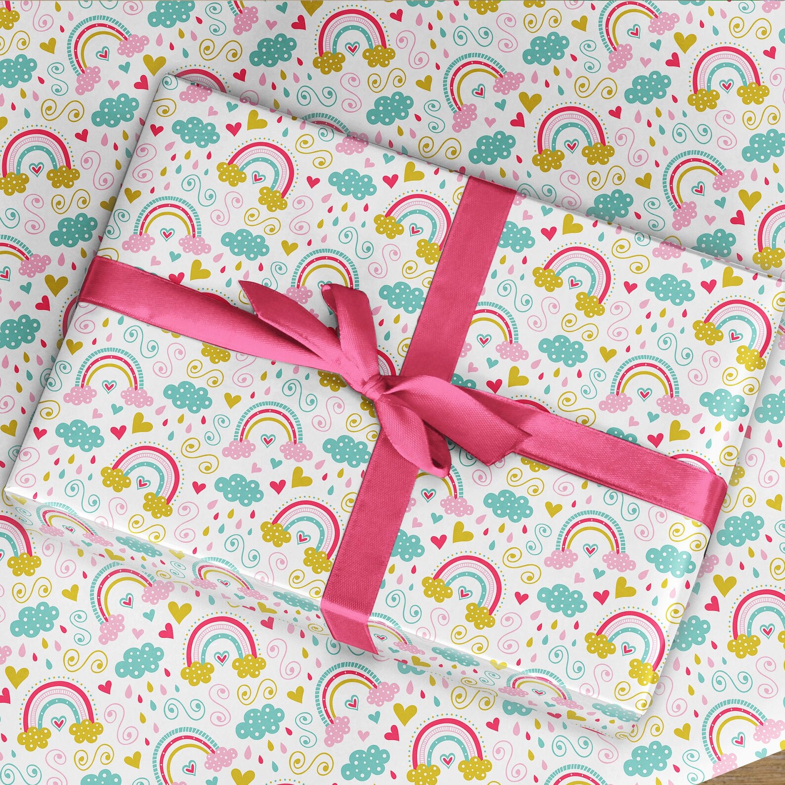 Rainbow Wrapping paper Rainbow gift wrap Rainbow decor Etsy