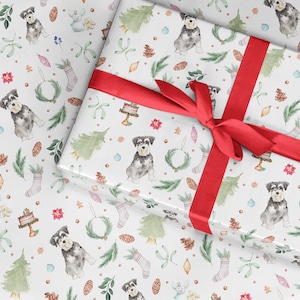 Carta da regalo natalizia Schnauzer, carta da regalo natalizia per cani, carta da regalo natalizia Schnauzer