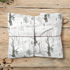 Carta da regalo natalizia foresta invernale, carta da regalo natalizia natura, carta da regalo di Natale, carta da regalo natalizia acquerello, carta da regalo uccello