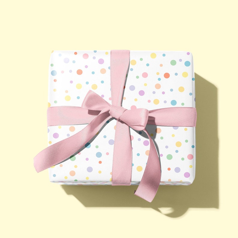 Pastel Wrapping Paper Spots Wrapping Paper Colourful Luxury Etsy