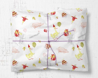 Farm Animal Birthday Wrapping Paper: Kids Gift Wrap