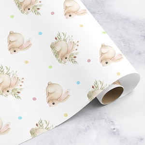 Osterhase Geschenkrolle, Osterhase Geschenkpapier Rolle, Eiersuche Geschenk Kinder Spaß niedliche Ostergeschenke *3
