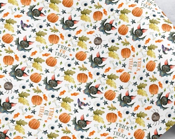 Halloween Pumpkin & Bat Wrapping Paper: Festive Gift Wrap