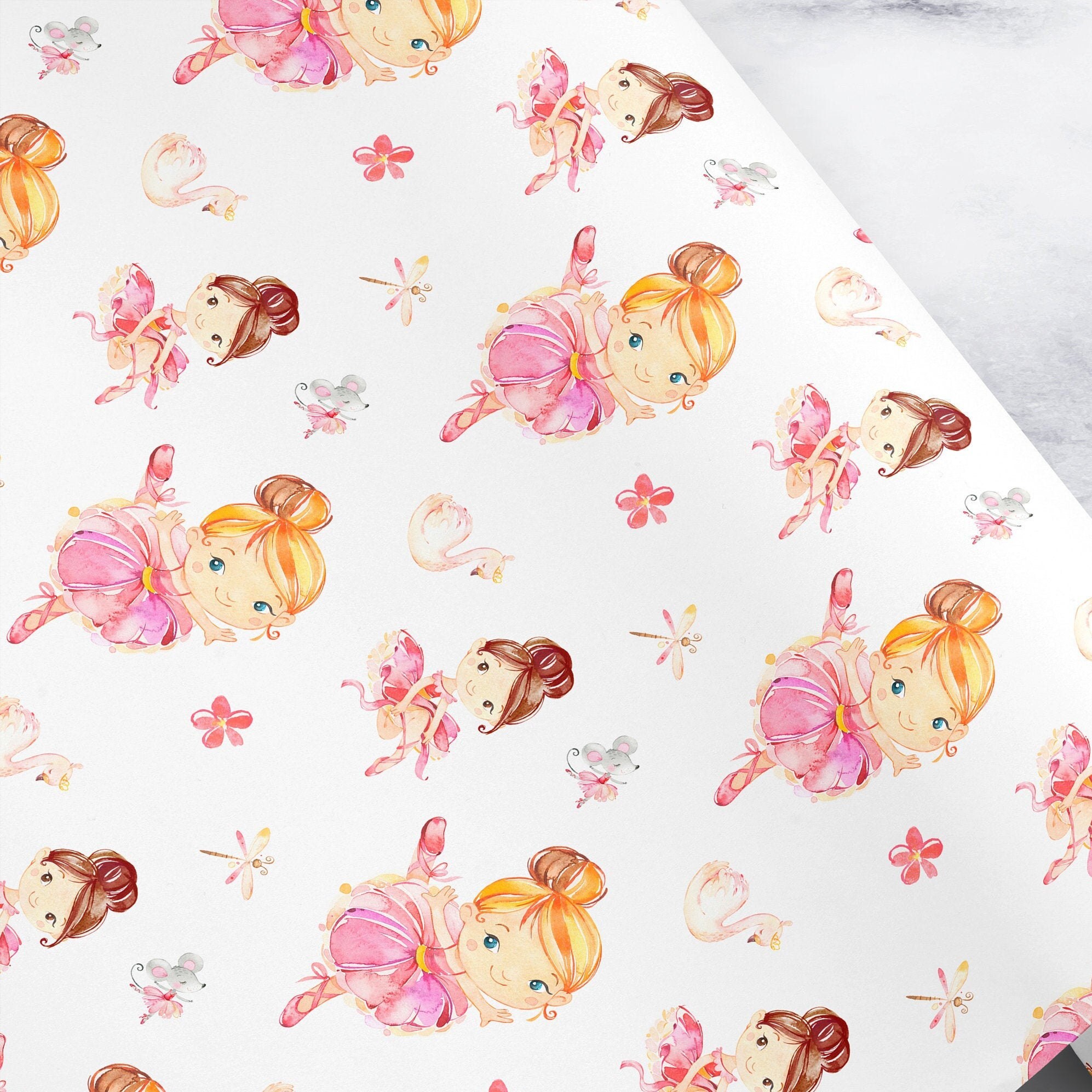 Ballerina Wrapping Paper
 Ballet Girl Wrapping Paper Roll Ballerina Wrapping Paper Etsy UK