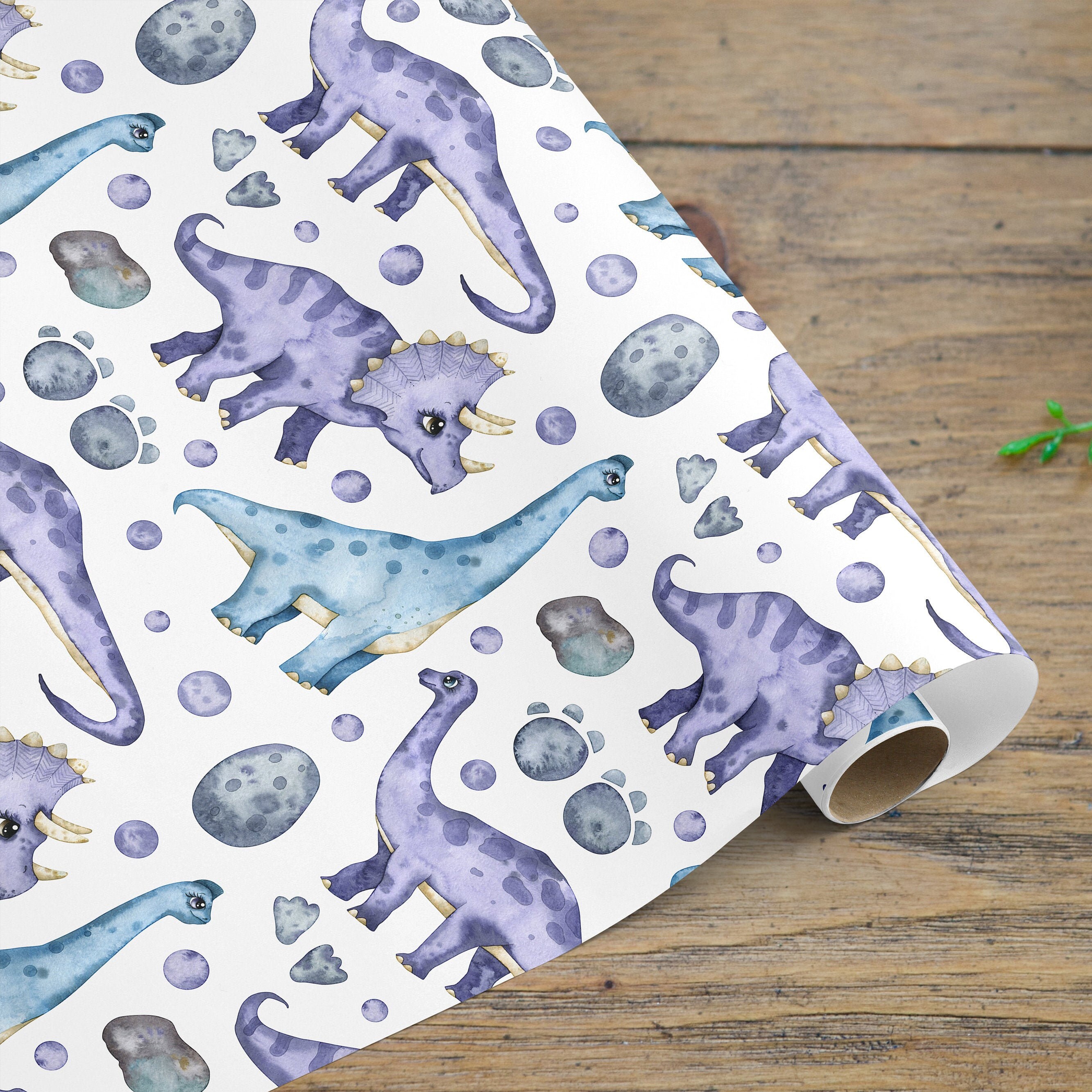 Dinosaur Wrapping Paper Dino Gift Wrap Kids Wrapping Paper Etsy UK