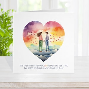 Tarjeta y papel de San Valentín gay lésbico, LGBTQIA+ Dos mujeres mujeres ella, Papel de envoltura de San Valentín del corazón, Amor de matrimonio de aniversario de boda 2
