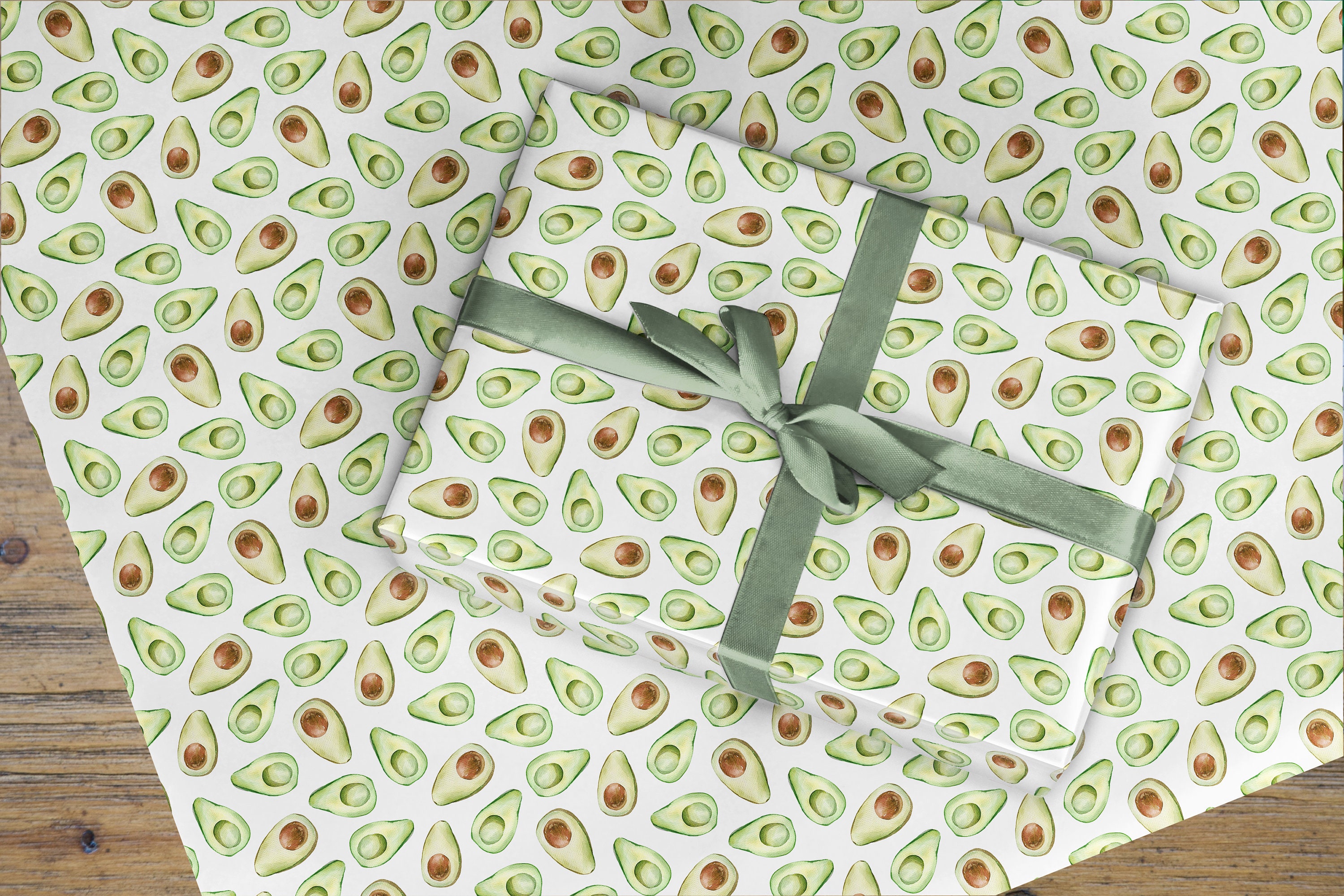 Avocado Wrapping Paper Roll Alligator Pear Gift Wrap Fun Etsy