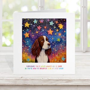 Springer Spaniel Dog Loss Card: Rainbow Bridge Pet Sympathy