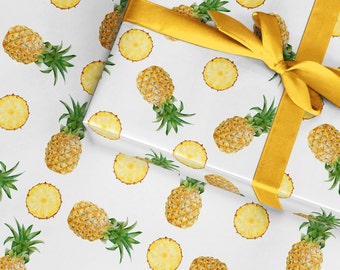 Pineapple Wrapping Paper for, tropical fun wrapping paper, caribbean gift wrap, decopatch paper, Luxury wrapping paper, wrapping for, Fruity