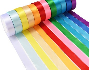 Satin Ribbon for wrapping paper finishing. Gift wrap ribbon. 25mm / 1 inch thick by the metre lots of colours to choose from. UK