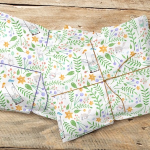 Papier cadeau pour baby shower, papier cadeau pour baby shower, papier neutre sexiste pour bébé fille garçon, cadeau nouveau-né, nature forêt boisée