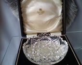 Antique Pickle Set 1903 Sharman D. Neill Ltd Presentation Box, Belfast Northern Ireland, Solid Silver Fork Stamped, Superb Glass Dish Boxed.