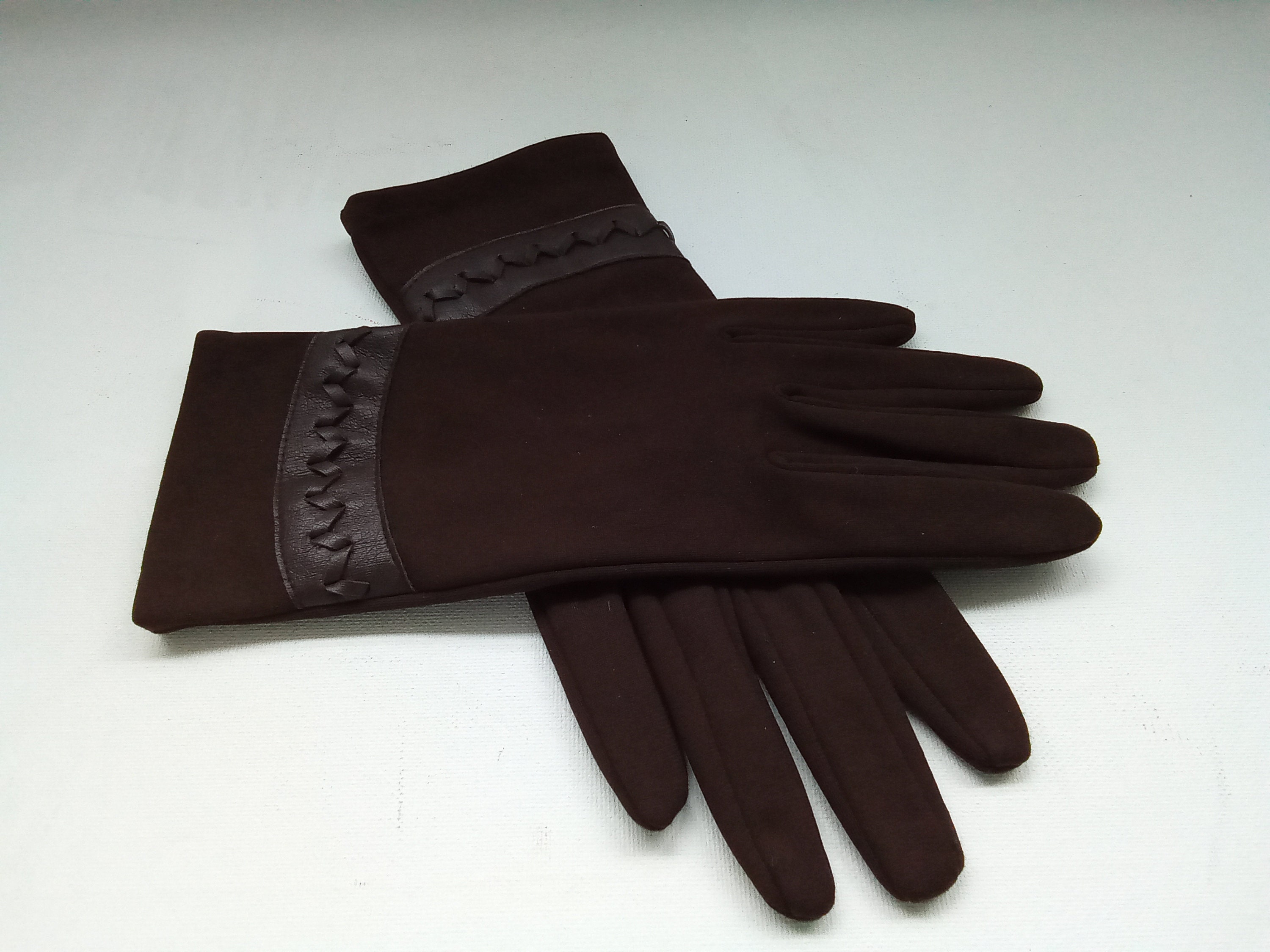 Dark Chocolate Brown Ladies Gloves Size 7 X Slim Wrist Detail Accessories Gloves & Mittens Evening & Formal Gloves Stretch Formal Wear Quality Vintage. 