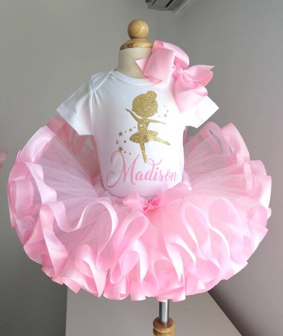 Ballerina Birthday Outfit Pink and Gold Birthday Outfit Etsy