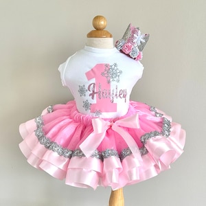 Pink and silver winter outfit
