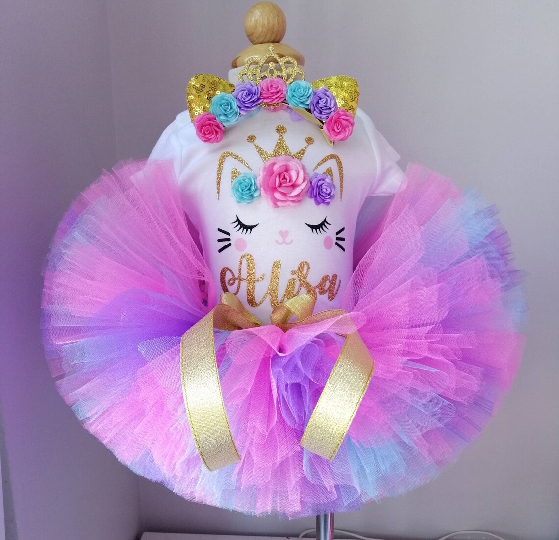 Kitty Cat Outfit kitty Birthday Outfit Baby Girl Kitty Ears Etsy