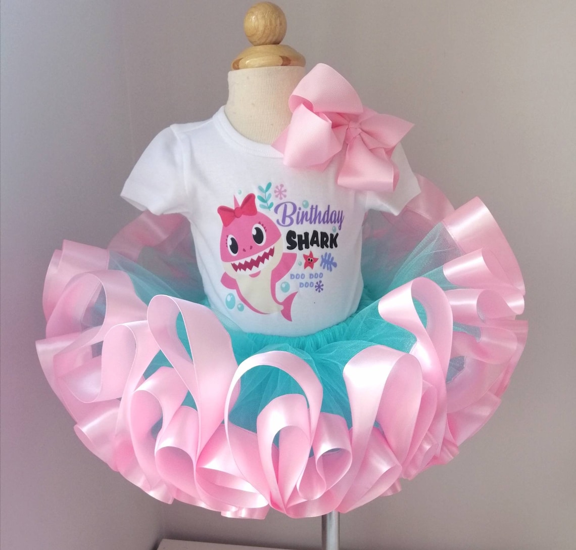 Shark Birthday Outfit Baby Shark Outfit Girl. Etsy