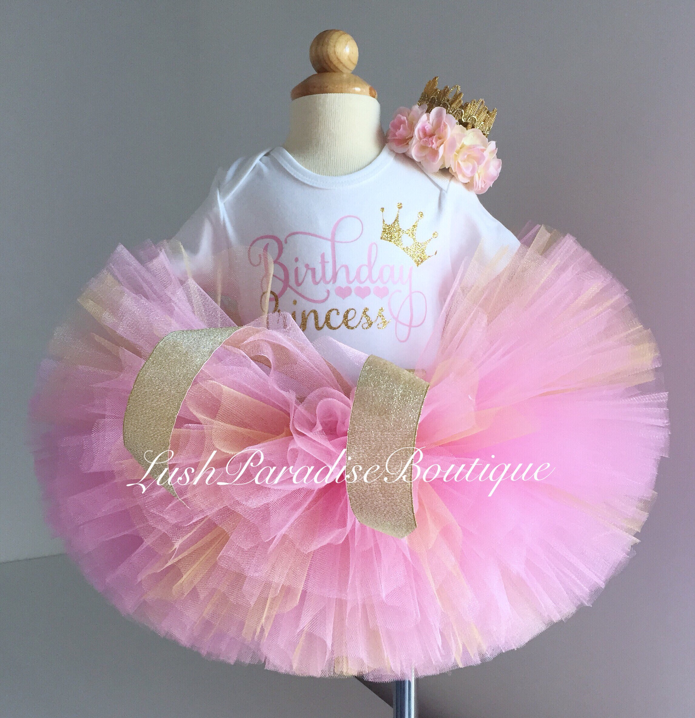 Personalized 1st Birthday Princess outfit - Gold Glitter and Navy Blue - embellished pettiskirt