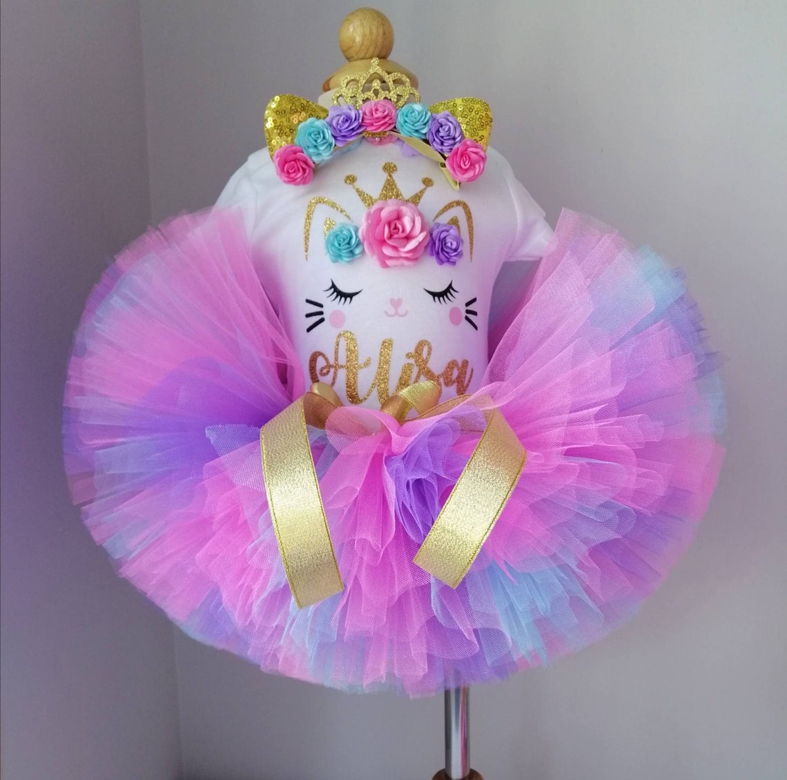 Kitty Cat Outfit kitty Birthday Outfit Baby Girl Kitty Ears Etsy