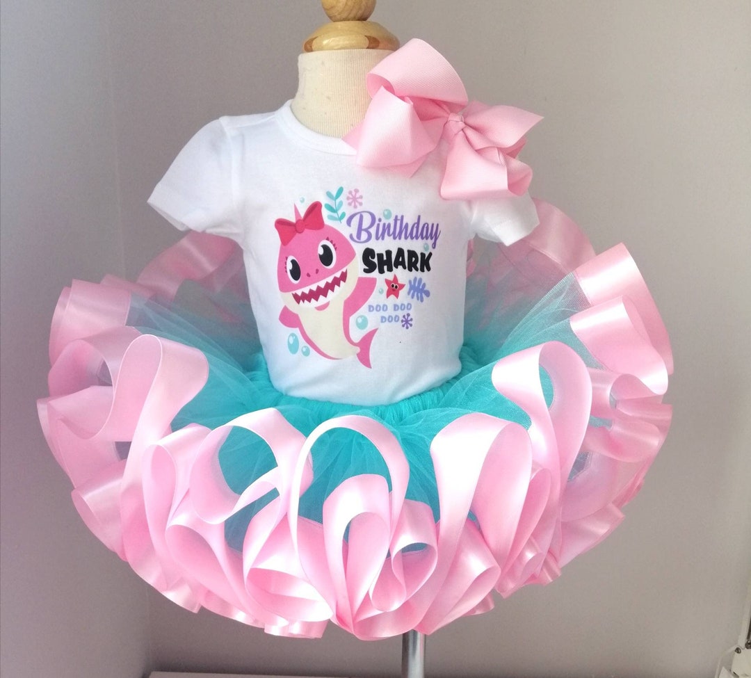 Shark Birthday Outfit Baby Shark Outfit Girl. Etsy Canada