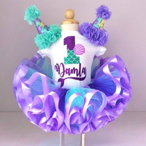 First Birthday Mermaid Outfit for Baby Girl