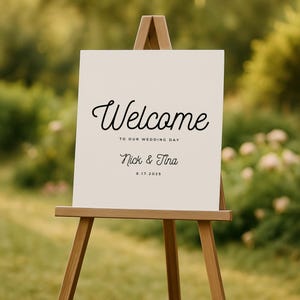 Custom Wedding Welcome Sign: Editable Template (Digital Download