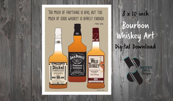 WILD TURKEY BOURBON Whiskey Poster Bourbon Lover Gift Whiskey Print Kentucky M
