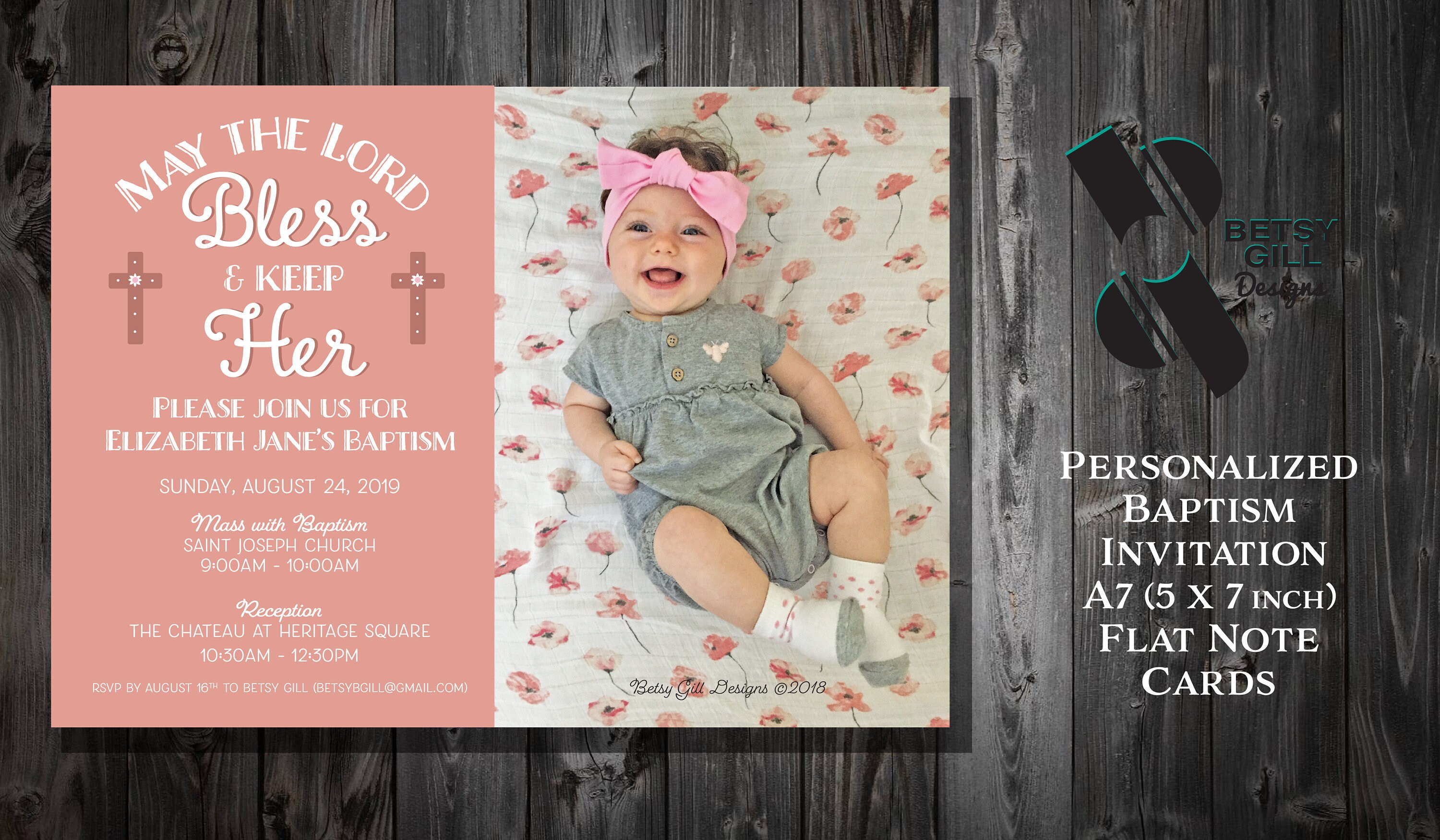 Personalized baptism invitation sales