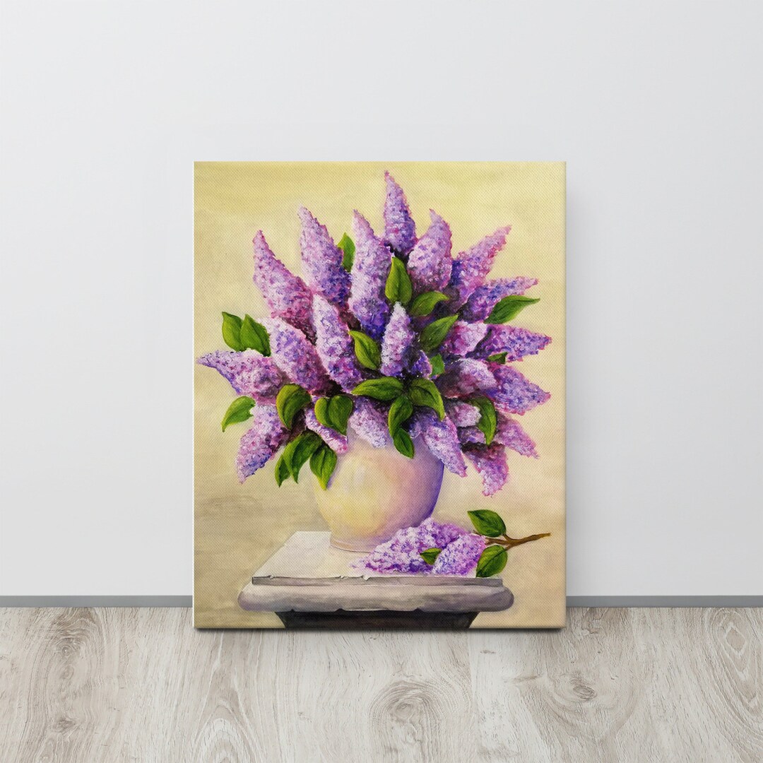 Watercolor Lilacs Canvas - Etsy