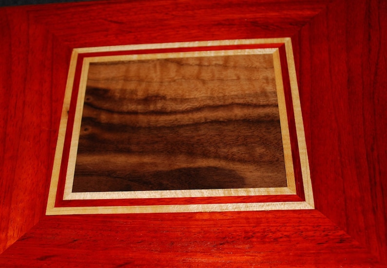 Keepsake Box -Handcrafted from Padauk Walnut and Tiger Maple SOLD-SB on 3119