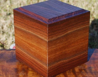 ON SALE-Adult (up to 290 pounds) Urn-Bottom Loading-Handcrafted from genuine figured Black Walnut-FREE Optional Basic Custom Laser Engraving