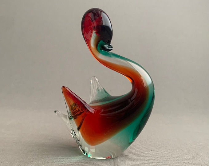 murano glass swan