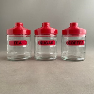 tea coffee sugar jars
