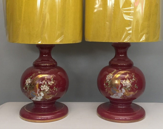 1970s ceramic lamp and shade