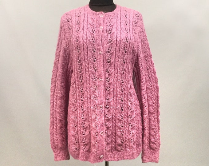 hand knitted mohair cardigan