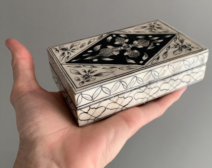 hand painted decorative wooden box