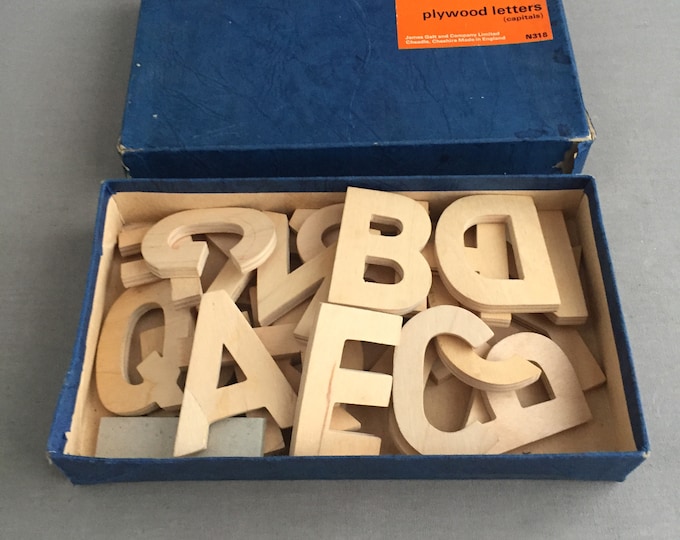 1960s plywood alphabet