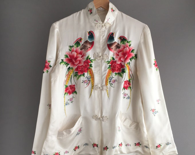1940s pure silk embroidered jacket