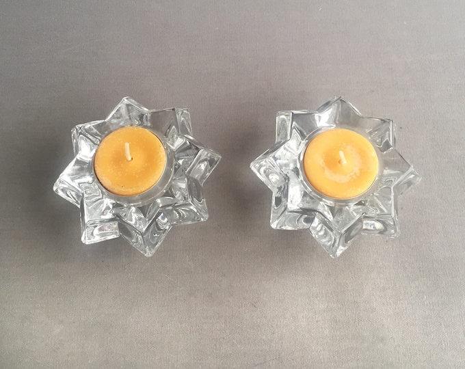 star glass tea light set