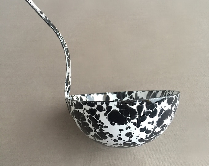 splatterware soup ladle