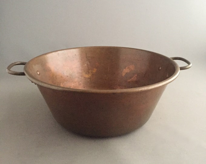 old copper jam pan