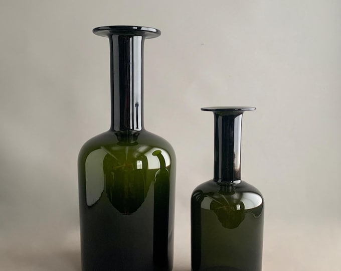 X Large Dark green Gul vase Otto Brauer