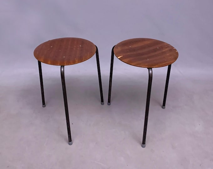 Mid Century "Dot" stool Arne Jacobsen style.  made in Denmark