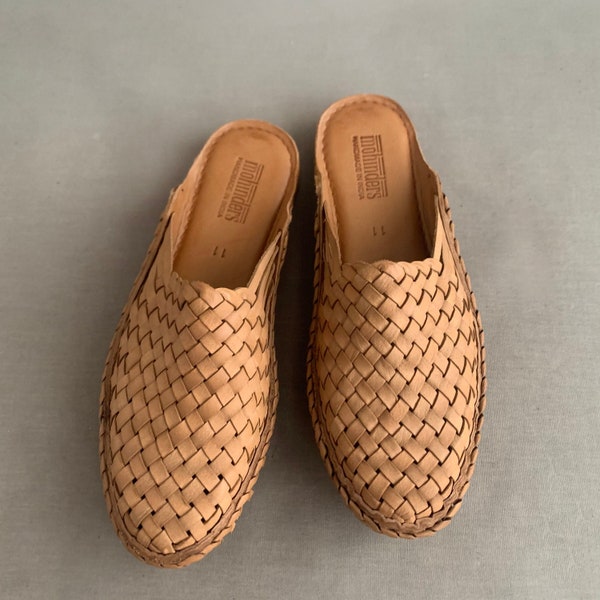 woven leather slides mohindra