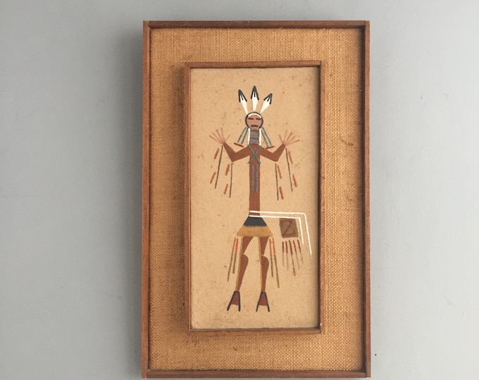 1970s Navajo Sand Painting, american folk art