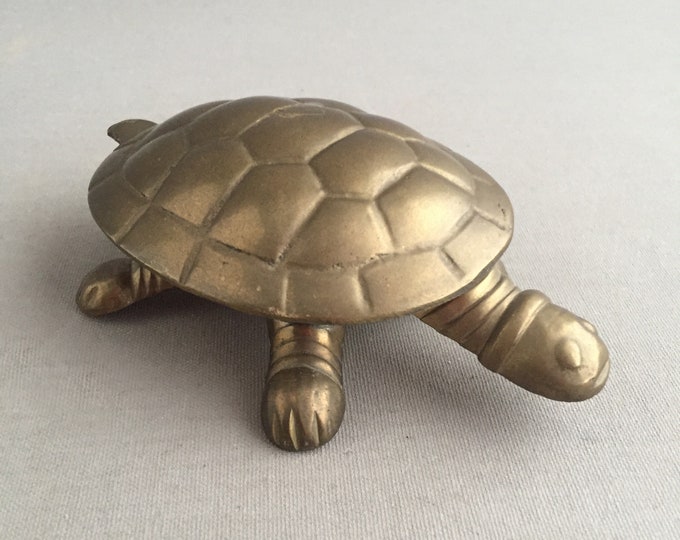 brass tortoise trinket dish