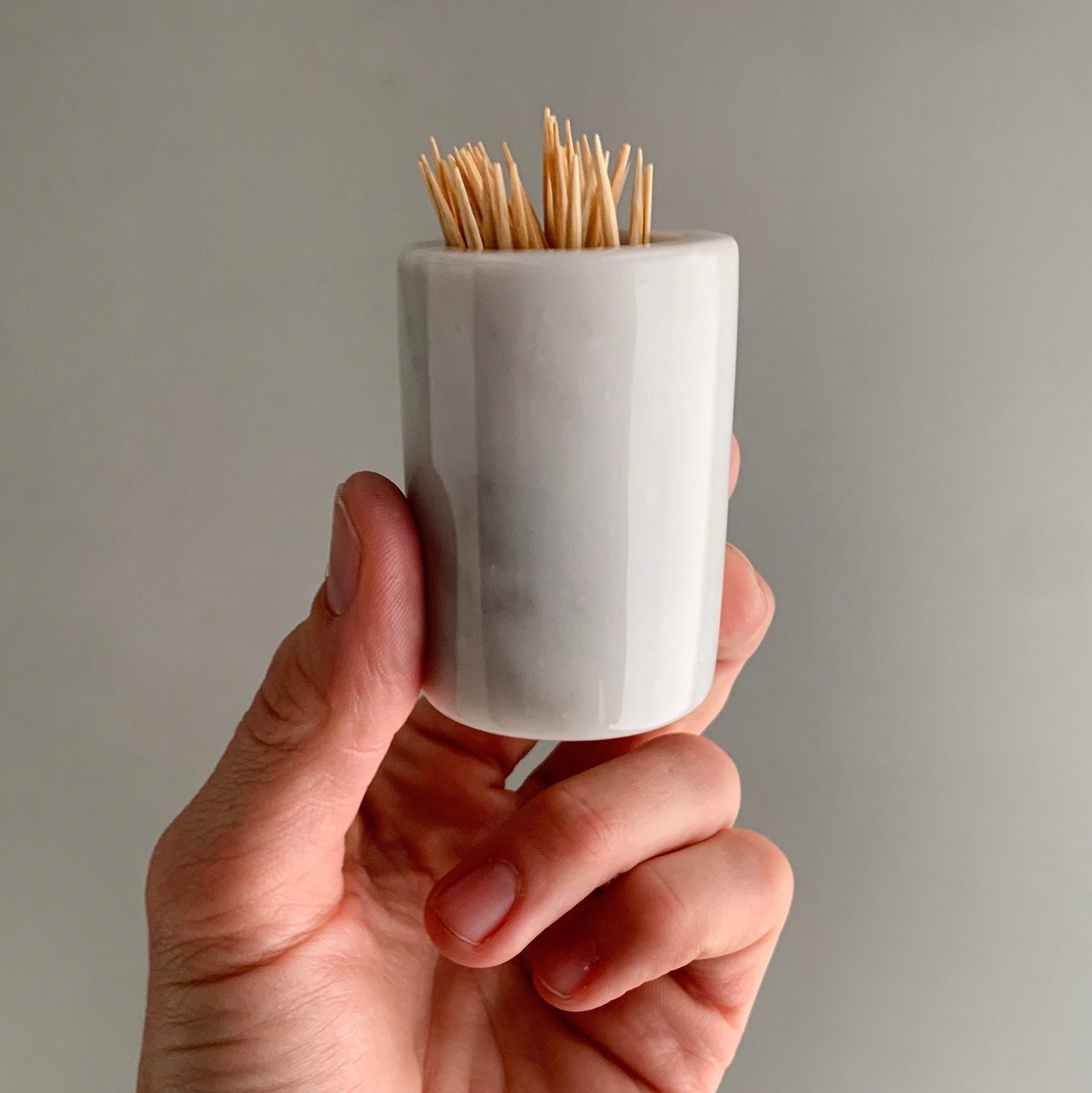 Marble Toothpick Holder Etsy