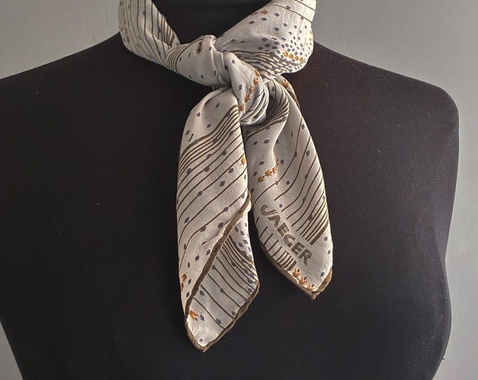 1980s Jaeger silk scarf