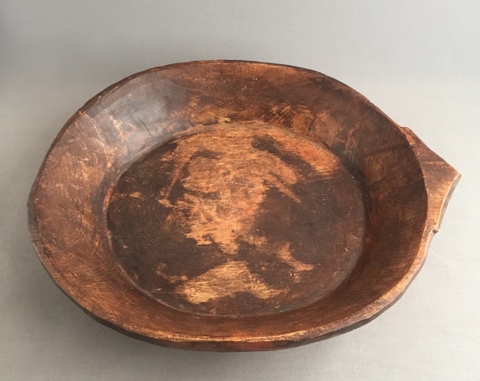 Large antique indian dough bowl